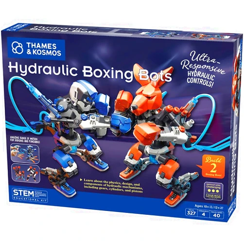 Thames & Kosmos Hydraulic Boxing Bots STEM Experiment Kit | Build Two Hydraulic-Powered Boxing Robots! | Explore Water-Powered Systems | Challenge a Friend to a Robot Duel!