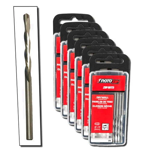 RotoZip 1/8'' Guide Point Drywall Router Bits for Cutout Tools (48-Pack)