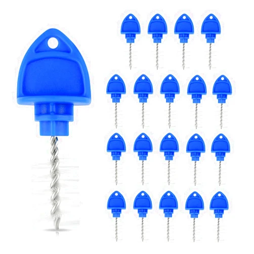 TKYPZY 20 Pack Beer Tap Plug Brush for Faucet Draft Beer Tap Plugs Brush Beer Tap Cleaning Brush Beer Faucet Brush Cap Cover Kit Keg Tap Beer Tap Plugs with Brushes Faucet Soother Sanitary Covers (Blue)