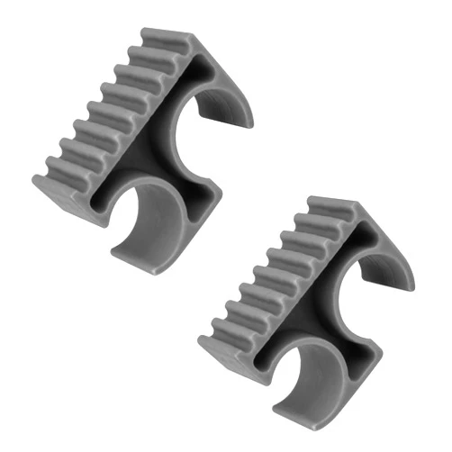 Hasanbar Bimini Top Pole Clips Holder Bimini Top Hardware for 7/8-inch Bimini Top Support Poles, Bimini Pole Clips Bimini Top Clips for Anti Rattle Bimini Brace Security Boat Accessories, 2 Pack (Grey)