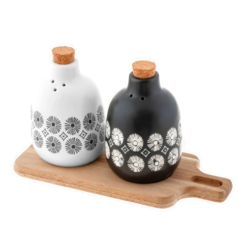 Karma Milo Salt & Pepper, Set of 3, White/Black