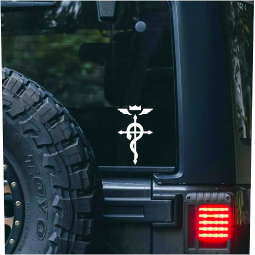 J.E.Products 5in Fullmetal Alchemist Flamel Symbol Vinyl Sticker for Trucks, Cars, laptops, & More.