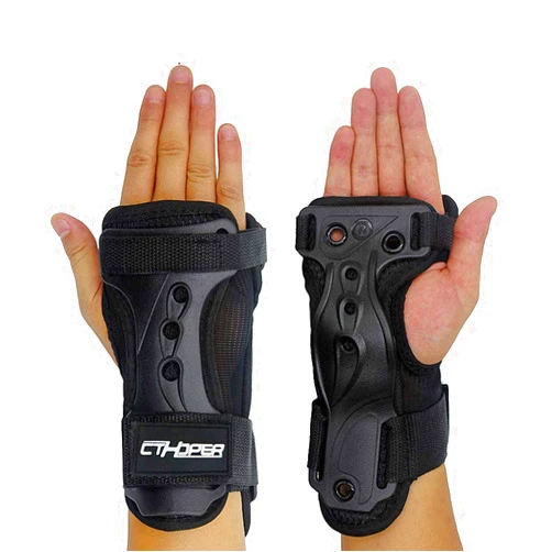 CTHOPER Skiing Wrist Guard Gloves Roller Skating Wrist Palms Protective Gear Adjustable Gauntlets Wrist Support for Snowboarding, Skateboard, Skating, Skiing