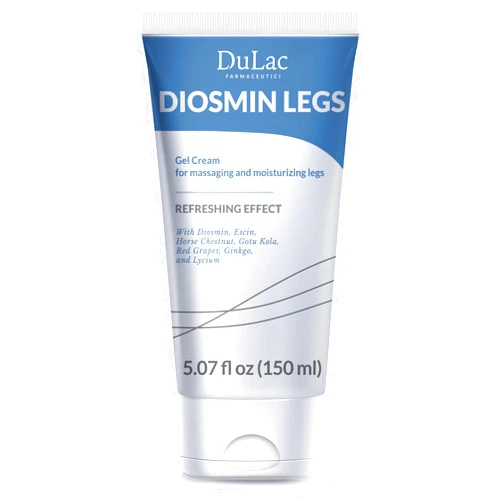 DULÀC FARMACEUTICI 1982 Dulàc - Diosmin Legs 5.07 Fl Oz - Varicose Veins Treatment for Legs, Gel Cream for Circulation and Spider Veins, Cooling Effect Diosmin and Horse Chestnut Cream for Leg Swelling Relief