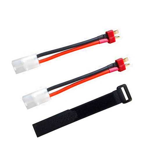 Share Goo 2Pack ShareGoo Adapter Compatible with Tamiya Style Female Connector to Male Deans T Style Plug Cable for RC ESC Lipo/NiMH Battery Charger Charging