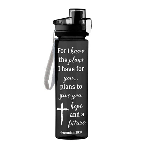 Religious Water Bottle for I Know The Plans Jeremiah 29:11 Water Bottle, 25 Ounce