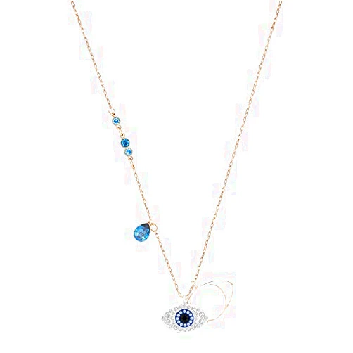 Davitu Pendant Necklaces - Mulier 2019 SWA New Symbolic Evil Eye Pendant Charming Crystal Send Girlfriend Luxury Jewelry 5172560 - (Length: 38cm)