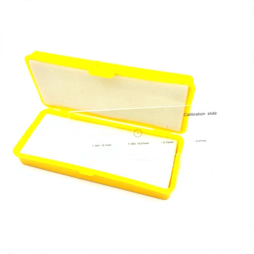 WintopScope Microscope Stage Micrometer Calibration Slide with 4-Scales and 0.01mm Multifunctional Reticle Calibrating Ruler