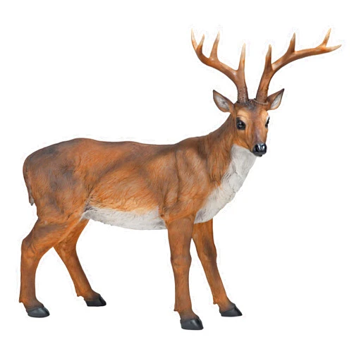 Design Toscano JQ7105 Big Rack Deer Buck Indoor/Outdoor Garden Decoy Animal Statue, 28 Inches Long, 24 Inches Tall, Handcast Polyresin, Brown Finish