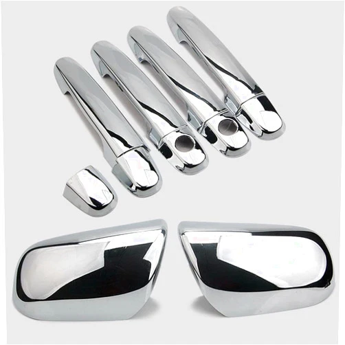 SZFKACCESS for Toyota Corolla 2007 2008 2009 2010 2011 2012 2013 ABS Chrome Side View Mirror + Door Handle Cover Trim