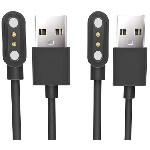 E ECSEM Charging Cable Intended for Fitpolo IDW13 IDW15 ID216 ID205L ID205S ID205U ID205G (Not for ID205) Magnetic USB Charging Cord Replacement Charger for Fitpolo Smartwatch Accessories 3.3FT (Black)