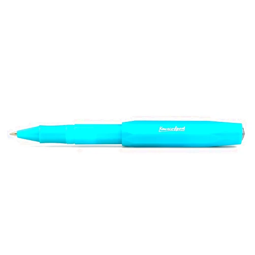 Kaweco FROSTED SPORT Rollerball Light Blueberry I Gel/Ballpoint Pen Including 0.7 mm Refill I in Pastel Design with Ceramic Ball 13.5 cm