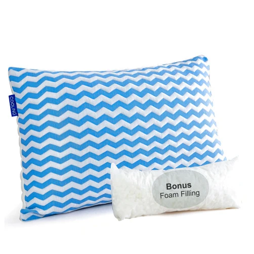 Suhedy King Size Pillows - Adjustable Firm King Pillows for Back Stomach and Side Sleeper- Shredded Memory Foam Cooling Pillow for Neck and Shoulder Pain with Washable Cover and Bonus Foam Fill