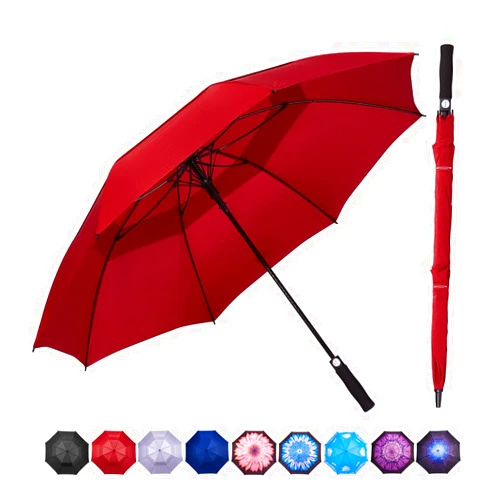 Goothdurs 62/68 Inches Golf Umbrella Automatic Open Windproof Waterproof Large Double Canopy Vented Rain Stick Umbrellas for Men Women