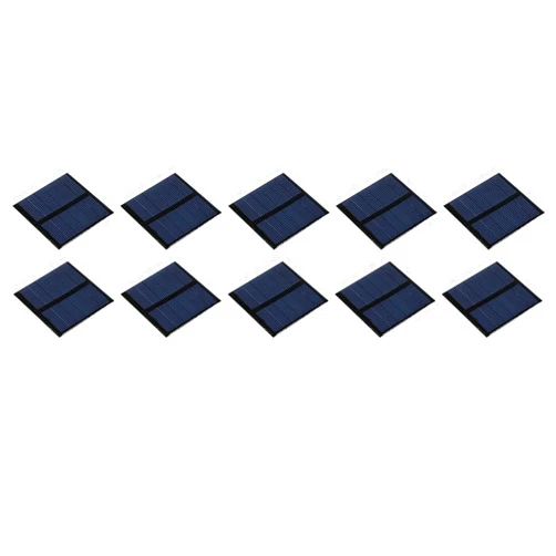 MECCANIXITY Mini Solar Panel Cell 3V 125mA 0.375W 52mm x 52mm for DIY Electric Power Project Pack of 10