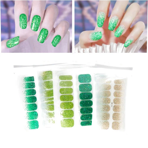 Veibeau 5 Sheet Full Self Adhesive Nail Polish Stickers,St Patrick's Women Girls Nail Stickers Waterproof Nail Stickers DIY Nail Art Decoration (Black)