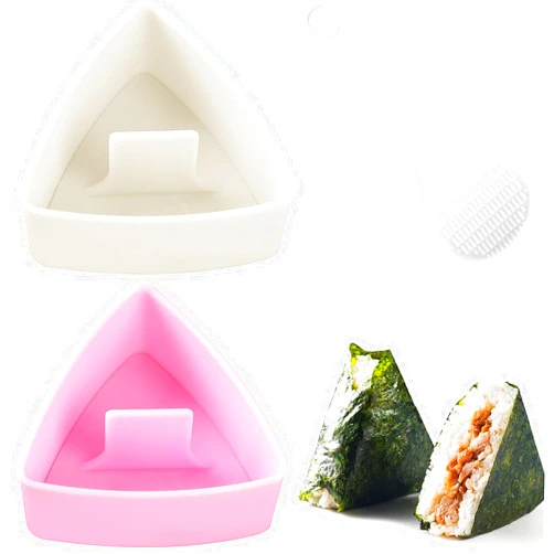 YONGJUNG Onigiri Mold Triangle, 2 Pack Rice Ball Mold Sushi Makers, Japanese Rice Cooker for Kids Bento