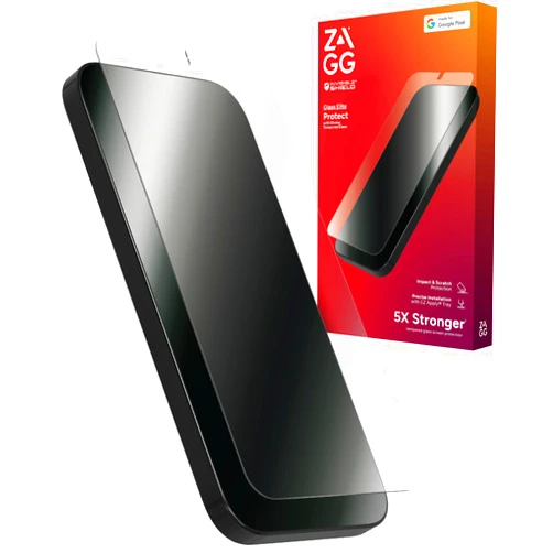 ZAGG Glass Elite Google Pixel 9 / Pixel 9 Pro Screen Protector – Ultra-Strong Tempered Glass with Recycled Content, Fingerprint Resistant, Easy Installation