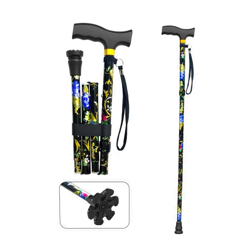 LIXIANG Walking Cane LIXIANG Cane for Man/Woman | Mobility & Daily Living Aids | 5-Level Height Adjustable Walking Stick | Comfortable Plastic T-Handle Portable Walking Stick Folding Cane