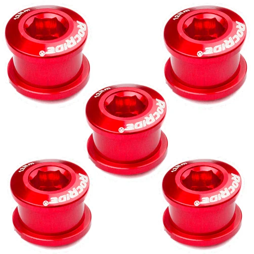 RocRide Single Chainring Bolts in Aluminum or Steel. Pack of 5.