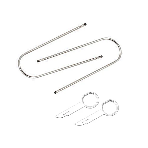 YIENAKFUN Radio Removal Tool key and Removal Pry Tool Kit U-Shaped Set for Ford, Volkswagen, Audi, and Mercedes, Most Car CD DVD Audio Frequency Converter Stainless Steel 4PCS
