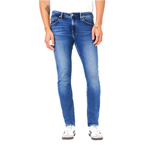 Mavi Jake Men's Skinny Leg Jeans, Mid Rise Jeans for Men, Sustainable, Mid Organic Vintage, 38 x 30 Blue