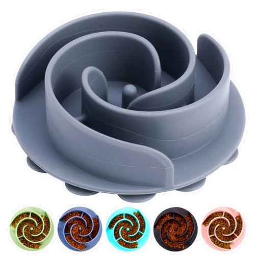Bestalk Slow Feeder Dog Bowls Insert, Bestalk Soft Silicone Dog Slow Eating Feeder Insert with Suction Cups for Small, Medium and Large Dogs, Fit into Basic Bowls and Elevated Dog Bowls