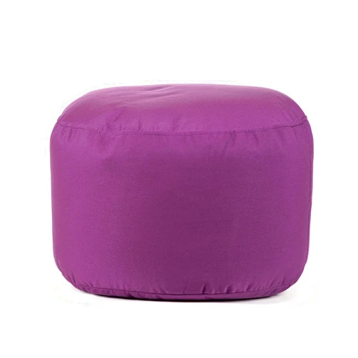 Gouchee Home Dotcom Soleil Bean Bag Round Ottoman/Pouf - Waterproof, Fade-Resistant Footrest for Indoor/Outdoor - Filled with High-Density Polystyrene Beads, Double-Stitched Seam, Purple, 20