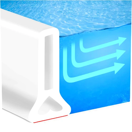 AxPower New Collapsible 67 Inch Shower Threshold Water Dam Collapsible Bath Shower Barrier Water Stopper Retention System Dry and Wet Separation for Bathroom Kitchen and More (5.6ft)