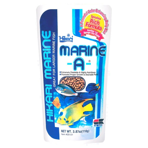 Hikari Marine-A Pellets Fish Food for Larger Marine Fish, 3.87 oz (110g)