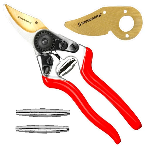 Haus & Garten PrecisionPRO Titanium Bypass Pruning Shears + Replacement Blade and Spring Bundle