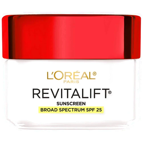 L'Oréal Paris Revitalift Anti-Wrinkle and Firming Face Moisturizer with SPF 25, Pro-Retinol and Centella Asiatica, Paraben Free, 1.7 oz (Packaging may vary)
