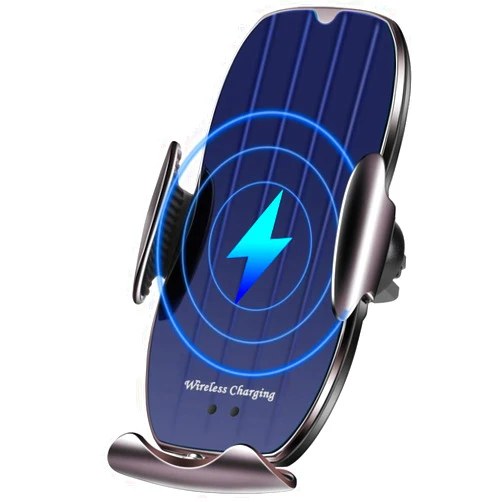 GOOSUO Wireless Car Charger, 10W Car Smart Sensor Wireless Charger Phone Holder for iPhone12 11/ Pro/XS/XR/ 8 Plus, Samsung S10 /S9 / Note10 / Note9, etc (Black)