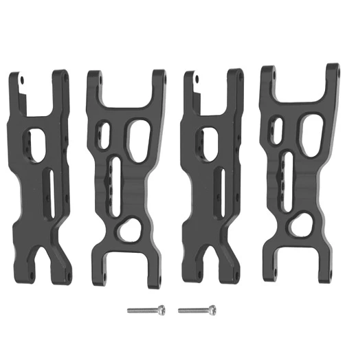 Vgoohobby Metal Front & Rear Suspension Arms A-Arms Set Compatible with Losi 1/18 Mini-T 2.0 2WD Stadium RC Truck Hop-Up Parts (Black)