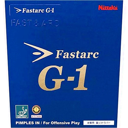 Nittaku Fastarc G-1, Table Tennis Rubber, Pimples in for Offensive Play, Made in Germany (Red, 2.0)