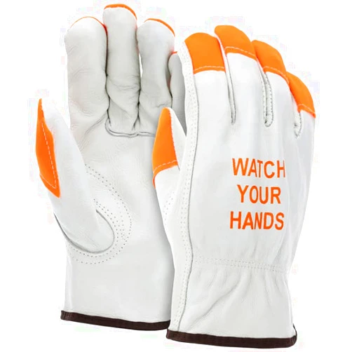 General Work Products GWP Heavy Duty Durable Cowhide Leather Driver Work Gloves for Truck Driving
