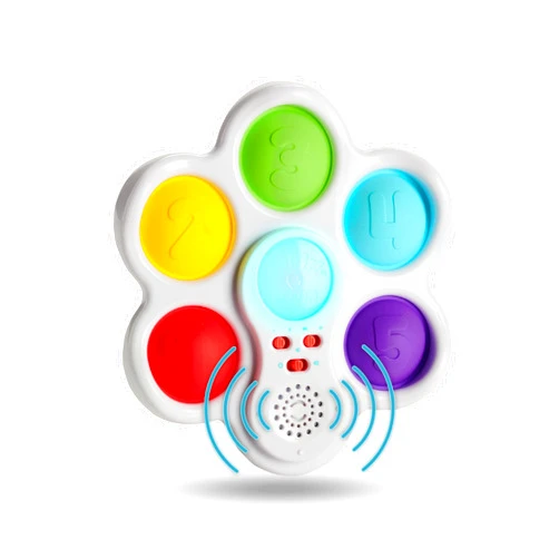 Chuckle & Roar - Pop It! and Learn - Educational and Electronic Popping Toy - Learn Numbers & Letters in Spanish or English - Great for Ages 6 Months to 2 Years