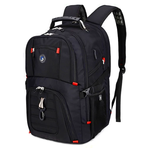 SHRRADOO Extra Large 50L Travel Laptop Backpack with USB Charging Port, College Backpack Airline Approved Business Work Bag Fits 17 Inch Computer for Men Women