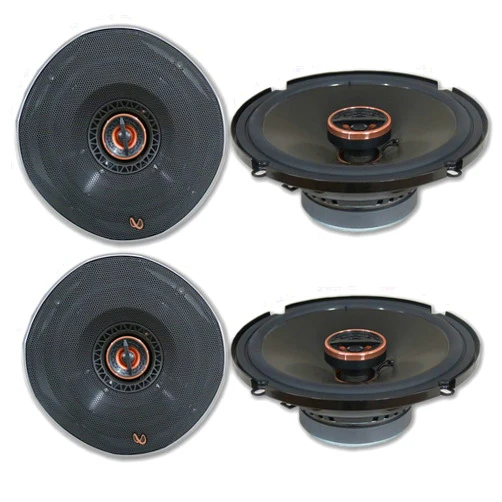 Infinity 4 x Infinity REF-6522ex 6.5-inch 2-Way Car Audio Shallow Mount Coaxial Speakers 6-1/2