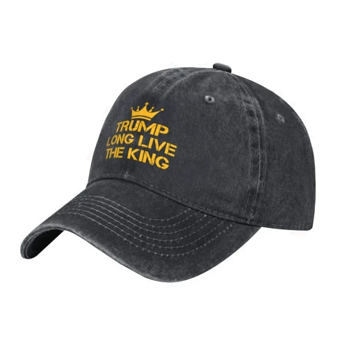 TVSWO Long Live The-King Trump Hat Denim Baseball Cap