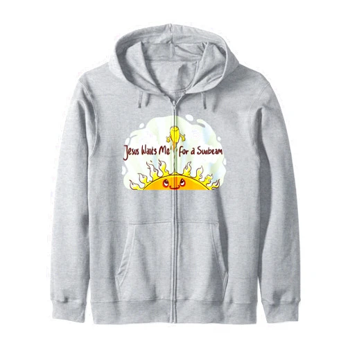 Jumping Sunbeam Jesus Wants Me for a Sunbeam Cheerful Primary Song Zip Hoodie