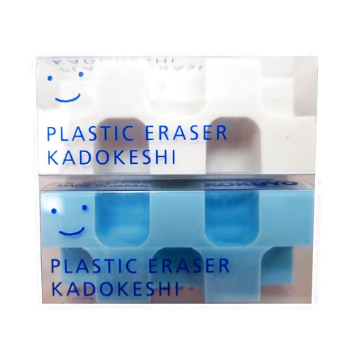 Kokuyo Kado-Keshi Petit Eraser, Set of 2, Blue/White (Keshi-U750-1)