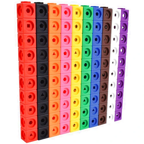 edxeducation Math Cubes - Set of 100 - Math Manipulatives - Classroom Learning Supplies, Homeschool Supplies, Preschool Learning, Counting Toys, Linking Cubes, Math Linking Cubes