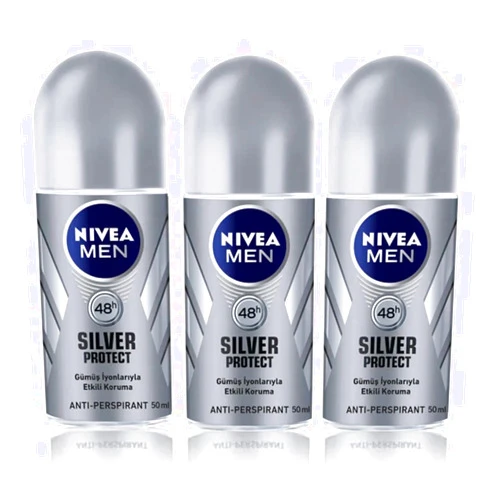 Bola nymphea SILVER PROTECT ROLL-ON – FREE ALCOHOL, ANTIPERSPIRANT DEODORANT, 48 HOURS PROTECTION, REFRESHING CONTENT ALL DAY, FINE FRAGNANCE 1.7 OZ (Pack of 3)