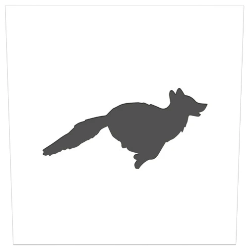 Sniggle Sloth Fox Running Solid Wall Cookie DIY Craft Reusable Stencil - 11.5 Inch