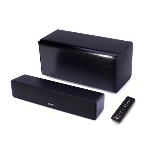 ZVOX AccuVoice AV110 TV Speaker, Dialogue Clarifying Micro Home Theater System with Patented Hearing Technology, Speakers for TV with Separate Subwoofer, Audio Sound System, Black
