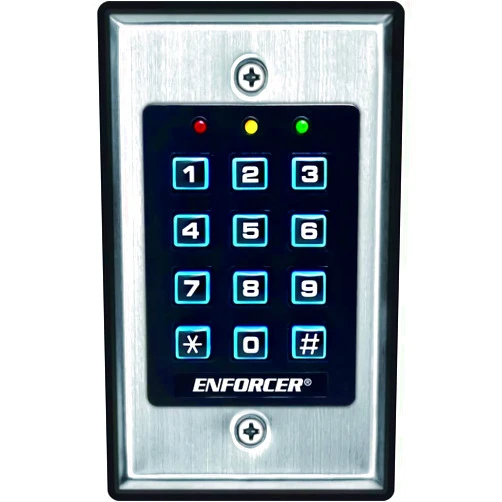 Seco-Larm SK-1011-SDQ ENFORCER Access Control Keypad, Up to 1,000 possible user codes (4-8 digits), Output can be programmed to activate for up to 99,999 seconds (nearly 28 hours)