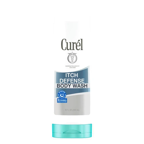 Curel Itch Defense Calming Daily Cleanser, Body Wash, Soap-free Formula, for Dry, Itchy Skin, with Hydrating Jojoba and Olive Oil, 10 Oz