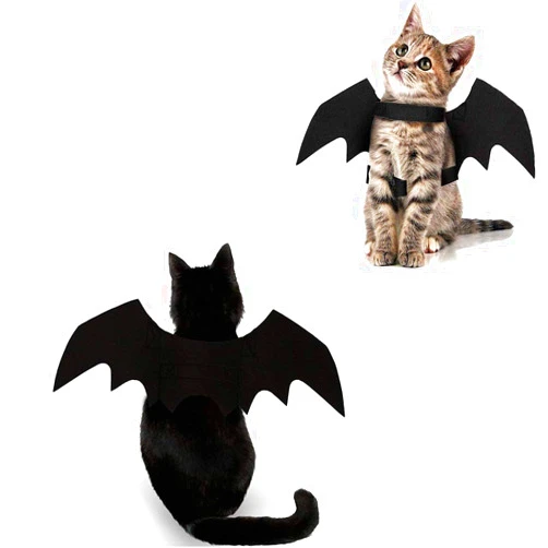 Yunfan Cat Halloween Costume Bat Wings Pet Apparel Halloween Party Dress Up Accessories for Cat Small Dogs Puppy Kitty Kitten Boy or Girl