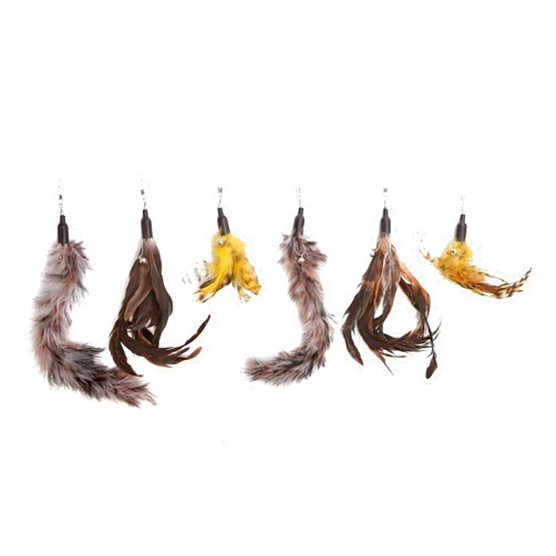The Natural Pet Company Cat Toys Feather Refill 6 Pack - Add Life to Your Cat's Favorite Toy with This Interchangeable Feather Refill Multipack (As Photographed).